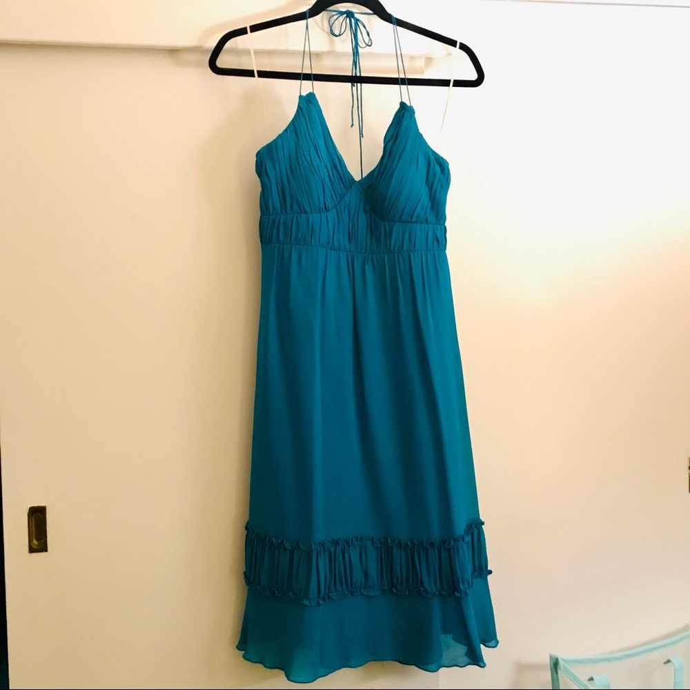 {Mermaid chiffon} silk dress